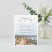 Malibu California Beach Waterverf Weddenschap Deta Informatiekaartje (Staand voorkant)