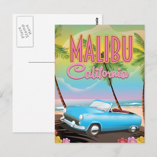Malibu California Briefkaart (Voorkant / Achterkant)
