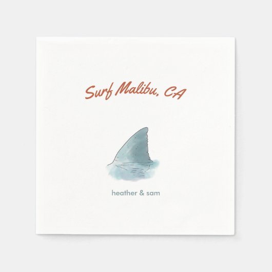 Malibu California Custom Trouwpapier Servet (Voorkant)