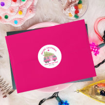 Malibu California Kerstboom Boerderij Roze RV