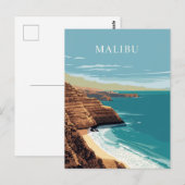 Malibu California Kustkliffen Briefkaart (Voorkant / Achterkant)