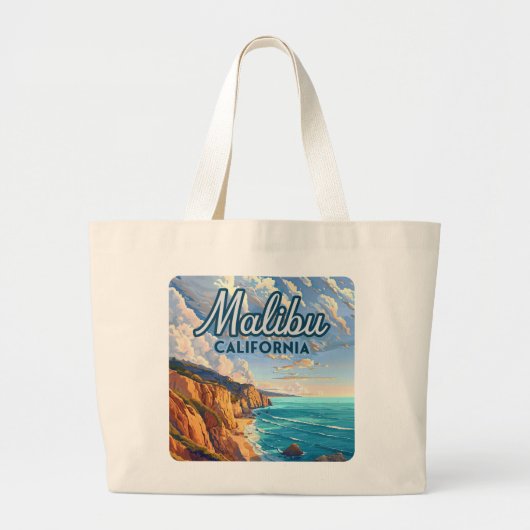 Malibu California Los Angeles El Matador Beach Grote Tote Bag (Voorkant)
