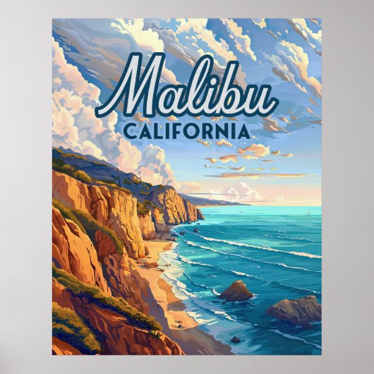 Malibu California Los Angeles El Matador Beach Poster (Voorkant)