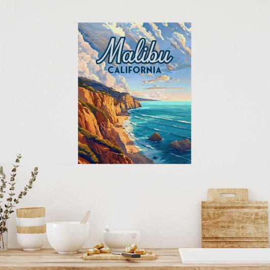 Malibu California Los Angeles El Matador Beach Poster (Keuken)