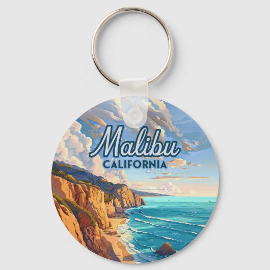 Malibu California Los Angeles El Matador Beach Sleutelhanger (Voorkant)