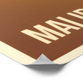 Malibu California Oude Reisposter Poster (Hoek)