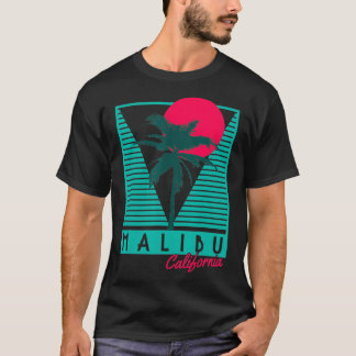 Malibu California Palmbomen Surf  Retro 1 T-shirt