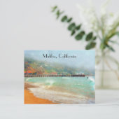 Malibu California Pier Surfrider Beach Briefkaart (Staand voorkant)