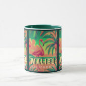 Malibu California Retro Flamingo Souvenirs jaren 1 Mok (Midden)
