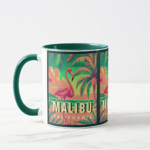 Malibu California Retro Flamingo Souvenirs jaren 1 Mok