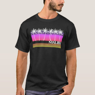 Malibu California Retro Style Beach Sunset T-shirt