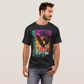 Malibu California Retro Sunset Beach Surfer Surfin T-shirt (Voorkant volledig)