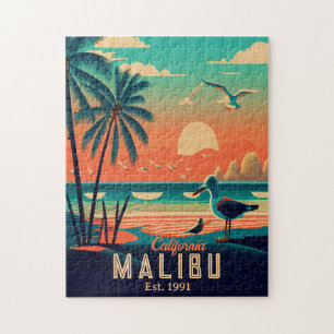 Malibu California Retro Sunset Souvenirs jaren 195 Legpuzzel