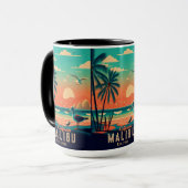 Malibu California Retro Sunset Souvenirs jaren 195 Mok (Voorkant links)