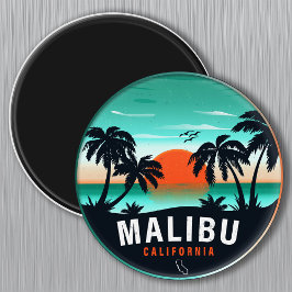 Malibu California Retro Sunset Tropische Souvenirs Magneet