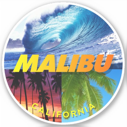 Malibu California Sticker (Voorkant)