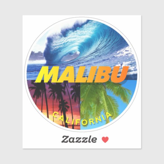 Malibu California Sticker (Vel)
