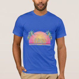 Malibu, California Sun, Palms Graphic T-shirt