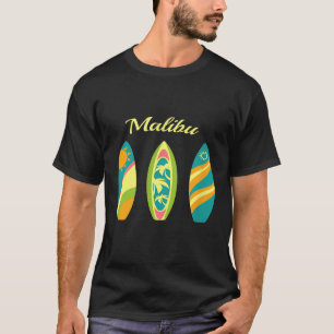 Malibu California Surfboards Beach Souvenir T-shirt