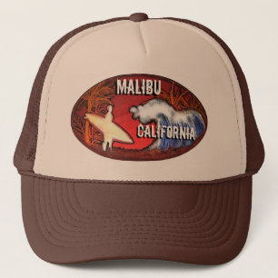 Malibu California surfer golft art brown pet