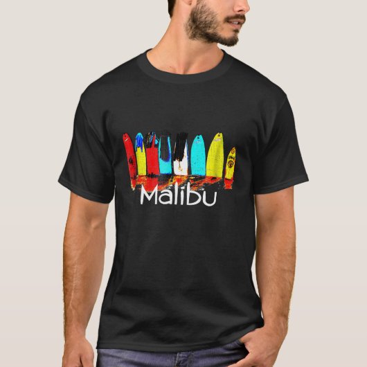 Malibu California Surfing T-shirt (Voorkant)