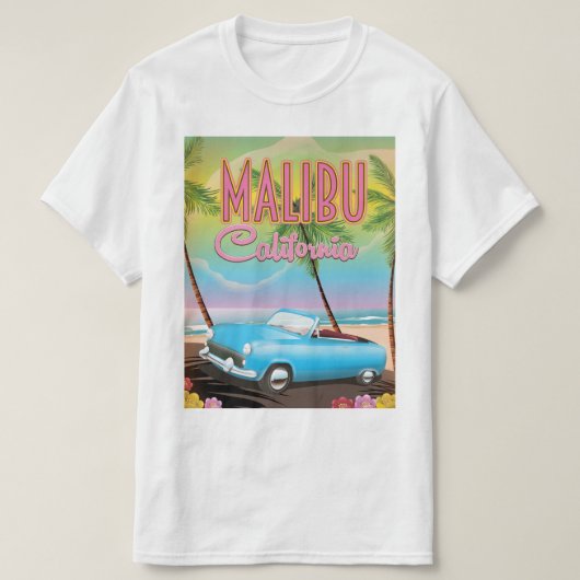 Malibu California T-shirt (Design voorkant)