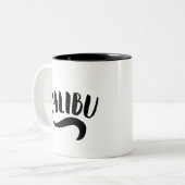 Malibu California Tweekleurige Koffiemok (Voorkant links)