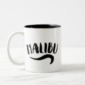 Malibu California Tweekleurige Koffiemok (Links)