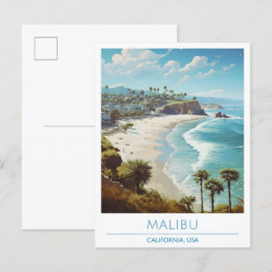 Malibu California Verenigde Staten Vintage Travel Briefkaart