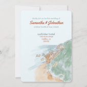 Malibu, Californië bruiloft Kaart (Voorkant)