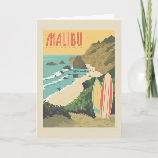 Malibu, Californië Kaart (Voorkant)