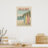 Malibu, Californië Poster - Zon, Zand en Surf (Keuken)