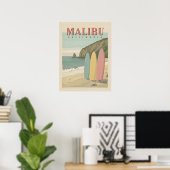 Malibu, Californië Poster - Zon, Zand en Surf (Thuiskantoor)