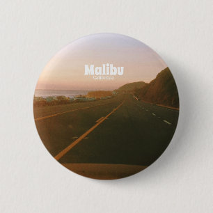 Malibu, Californië Roadtrip Ronde Button 5,7 Cm