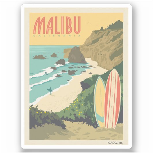 Malibu, Californië Sticker (Voorkant)