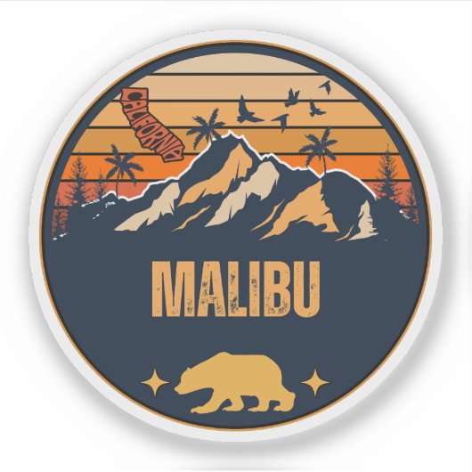 Malibu, Californië Sticker (Voorkant)