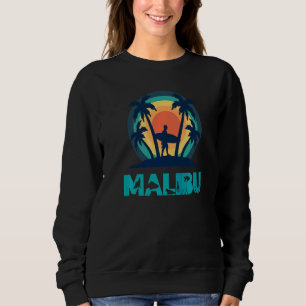 Malibu Californië Surfen Strand Palmboom & Retro Trui