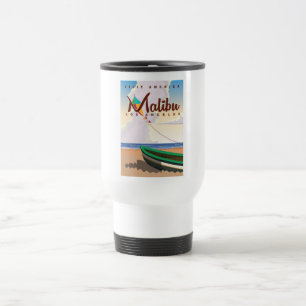 Malibu Californië Vintage Reisposter Reisbeker