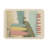 Malibu, Californië - Zon, Zand en Surf Magneet (Horizontaal)