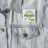 "Malibu Colorful 1"-Button Vierkante Button 5,1 Cm (In situ)