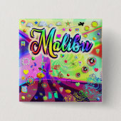 Malibu Cool Energy-Button Vierkante Button 5,1 Cm (Voorkant)