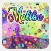 Malibu Cool Energy-Sticker Vierkante Sticker (Voorkant)