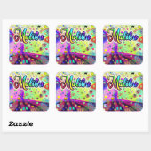 Malibu Cool Energy-Sticker Vierkante Sticker (Vel)