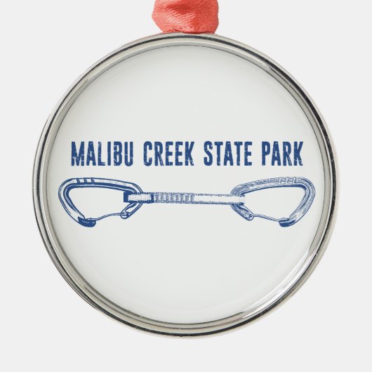 Malibu Creek State Park Rock Climbing Quickdraw Metalen Ornament (Voorkant)