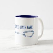 Malibu Creek State Park Rock Climbing Quickdraw Tweekleurige Koffiemok (Voorkant rechts)