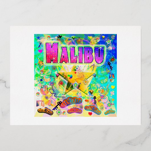 Malibu Epoch Hour Briefkaart (Voorkant)