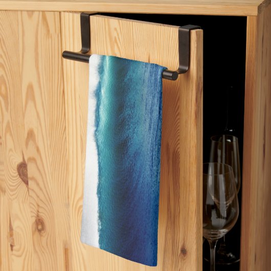 Malibu Gem Blue Jewel Wave Tea Towel Theedoek (Derde Gevouwen)