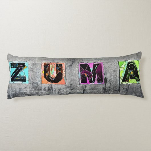 Malibu Gem Body Pillow met Zuma Sign Lichaamskussen (Achterkant)