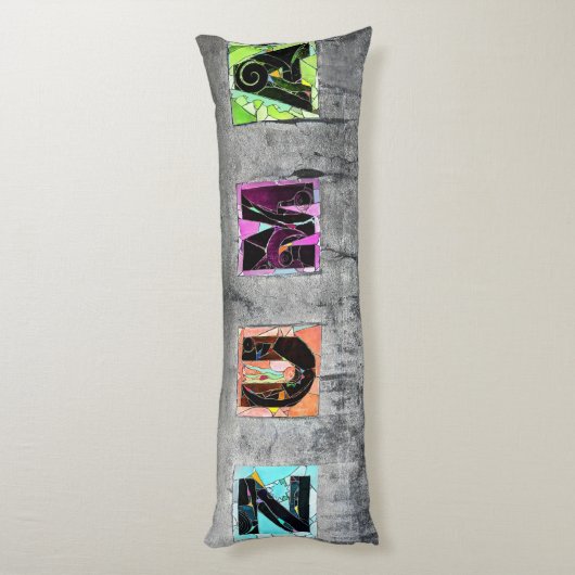 Malibu Gem Body Pillow met Zuma Sign Lichaamskussen (Achterkant (Verticaal))