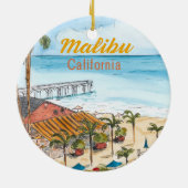 Malibu Los Angeles California Ornament (Achterkant)